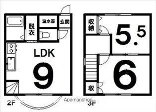 おしゃれブロック館DIG【2階】の間取り